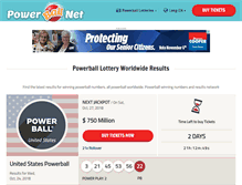 Tablet Screenshot of powerballnet.com